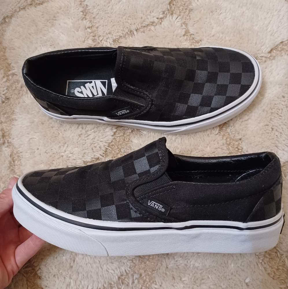 Vans Classic Slip On Black Checkerboard Women's 6.5, Men 5